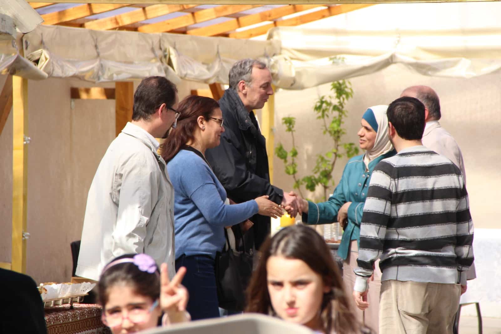 Visite du maire d'Aubervilliers Pascal Beaudet à Fort School en 2015
